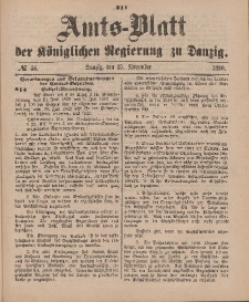 Amts-Blatt der Königlichen Regierung zu Danzig, 15. November 1890, Nr. 46