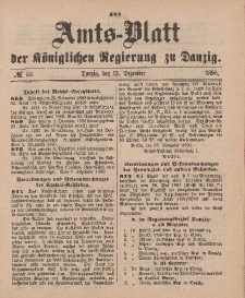 Amts-Blatt der Königlichen Regierung zu Danzig, 13. Dezember 1890, Nr. 50