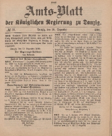 Amts-Blatt der Königlichen Regierung zu Danzig, 20. Dezember 1890, Nr. 51