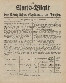 Amts-Blatt der Königlichen Regierung zu Danzig, 7. September 1895, Nr. 36