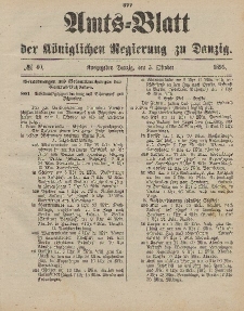 Amts-Blatt der Königlichen Regierung zu Danzig, 5. Oktober 1895, Nr. 40