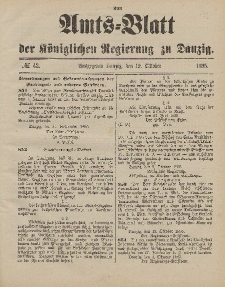 Amts-Blatt der Königlichen Regierung zu Danzig, 19. Oktober 1895, Nr. 42