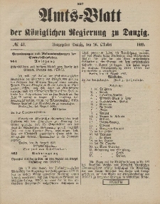 Amts-Blatt der Königlichen Regierung zu Danzig, 26. Oktober 1895, Nr. 43