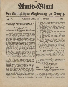 Amts-Blatt der Königlichen Regierung zu Danzig, 30. November 1895, Nr. 48