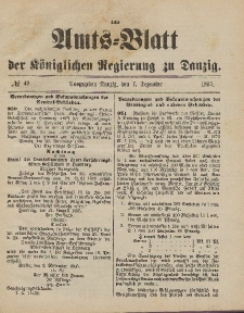 Amts-Blatt der Königlichen Regierung zu Danzig, 7. Dezember 1895, Nr. 49