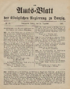 Amts-Blatt der Königlichen Regierung zu Danzig, 14. Dezember 1895, Nr. 50