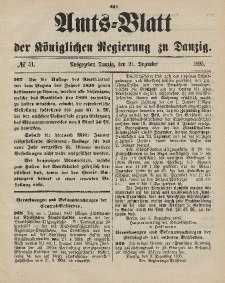 Amts-Blatt der Königlichen Regierung zu Danzig, 21. Dezember 1895, Nr. 51