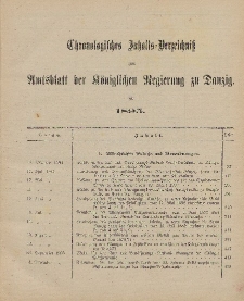 Chronologisches Inhaltsverzeichnis zum Amtsblatt der Königlichen Regierung zu Danzig pro 1895