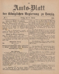 Amts-Blatt der Königlichen Regierung zu Danzig, 17. Januar 1891, Nr. 3