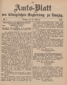 Amts-Blatt der Königlichen Regierung zu Danzig, 21. Februar 1891, Nr. 8