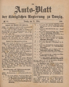Amts-Blatt der Königlichen Regierung zu Danzig, 21. März 1891, Nr. 12