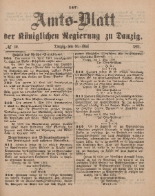 Amts-Blatt der Königlichen Regierung zu Danzig, 16. Mai 1891, Nr. 20
