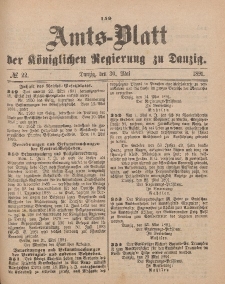 Amts-Blatt der Königlichen Regierung zu Danzig, 30. Mai 1891, Nr. 22