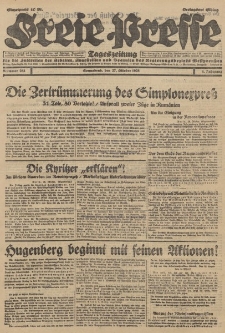 Freie Presse, Nr. 253 Sonnabend 27. Oktober 1928 4. Jahrgang