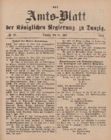 Amts-Blatt der Königlichen Regierung zu Danzig, 11. Juli 1891, Nr. 28