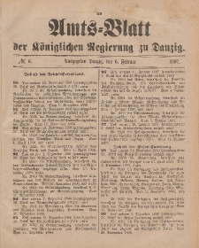 Amts-Blatt der Königlichen Regierung zu Danzig, 06. Februar 1897, Nr. 6