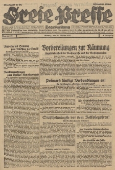 Freie Presse, Nr. 254 Montag 29. Oktober 1928 4. Jahrgang
