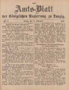 Amts-Blatt der Königlichen Regierung zu Danzig, 19. September 1891, Nr. 38