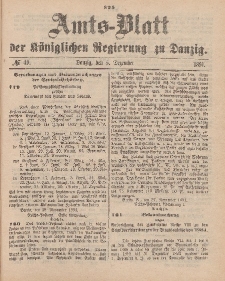 Amts-Blatt der Königlichen Regierung zu Danzig, 5. Dezember 1891, Nr. 49