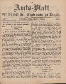 Amts-Blatt der Königlichen Regierung zu Danzig, 20. Februar 1892, Nr. 8