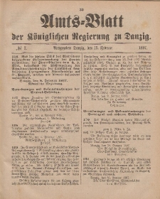 Amts-Blatt der Königlichen Regierung zu Danzig, 13. Februar 1897, Nr. 7