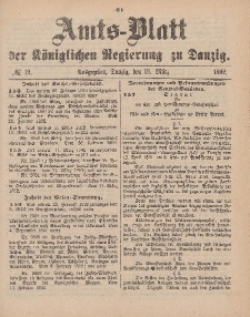 Amts-Blatt der Königlichen Regierung zu Danzig, 19. März 1892, Nr. 12