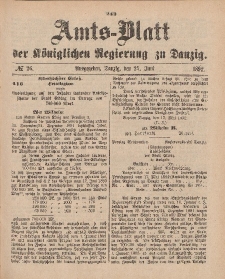 Amts-Blatt der Königlichen Regierung zu Danzig, 25. Juni 1892, Nr. 26
