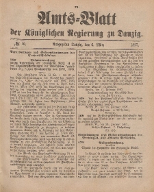 Amts-Blatt der Königlichen Regierung zu Danzig, 06. März 1897, Nr. 10