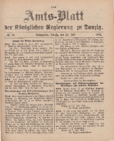 Amts-Blatt der Königlichen Regierung zu Danzig, 23. Juli 1892, Nr. 30