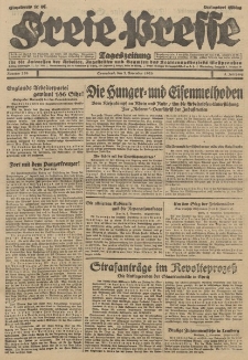 Freie Presse, Nr. 259 Sonnabend 3. November 1928 4. Jahrgang