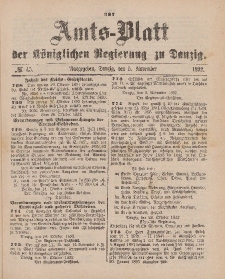 Amts-Blatt der Königlichen Regierung zu Danzig, 5. November 1892, Nr. 45
