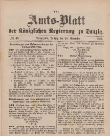 Amts-Blatt der Königlichen Regierung zu Danzig, 26. November 1892, Nr. 48