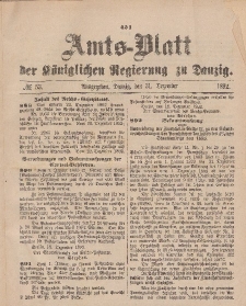 Amts-Blatt der Königlichen Regierung zu Danzig, 31. Dezember 1892, Nr. 53