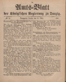 Amts-Blatt der Königlichen Regierung zu Danzig, 20. März 1897, Nr. 12
