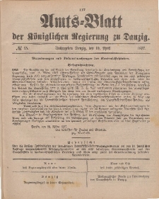 Amts-Blatt der Königlichen Regierung zu Danzig, 10. April 1897, Nr. 15