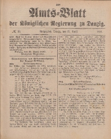 Amts-Blatt der Königlichen Regierung zu Danzig, 17. April 1897, Nr. 16