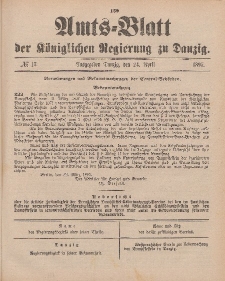 Amts-Blatt der Königlichen Regierung zu Danzig, 24. April 1897, Nr. 17