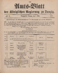 Amts-Blatt der Königlichen Regierung zu Danzig, 1. Mai 1897, Nr. 18