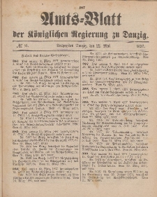 Amts-Blatt der Königlichen Regierung zu Danzig, 22. Mai 1897, Nr. 21