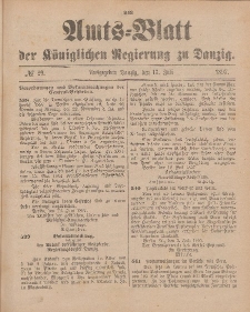 Amts-Blatt der Königlichen Regierung zu Danzig, 17. Juli 1897, Nr. 29