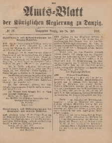 Amts-Blatt der Königlichen Regierung zu Danzig, 24. Juli 1897, Nr. 30
