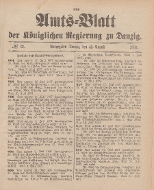 Amts-Blatt der Königlichen Regierung zu Danzig, 14. August 1897, Nr. 33
