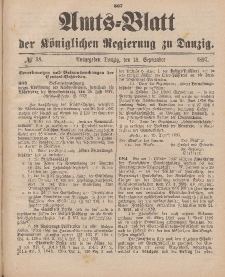 Amts-Blatt der Königlichen Regierung zu Danzig, 18. September 1897, Nr. 38
