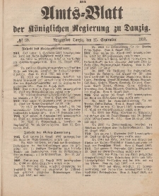 Amts-Blatt der Königlichen Regierung zu Danzig, 25. September 1897, Nr. 39