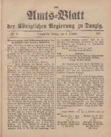 Amts-Blatt der Königlichen Regierung zu Danzig, 9. Oktober 1897, Nr. 41