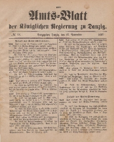 Amts-Blatt der Königlichen Regierung zu Danzig, 27. November 1897, Nr. 48