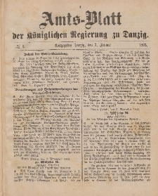 Amts-Blatt der Königlichen Regierung zu Danzig, 7. Januar 1893, Nr. 1
