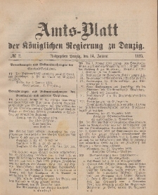 Amts-Blatt der Königlichen Regierung zu Danzig, 14. Januar 1893, Nr. 2