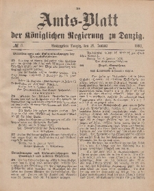 Amts-Blatt der Königlichen Regierung zu Danzig, 21. Januar 1893, Nr. 3