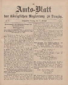 Amts-Blatt der Königlichen Regierung zu Danzig, 11. Februar 1893, Nr. 6